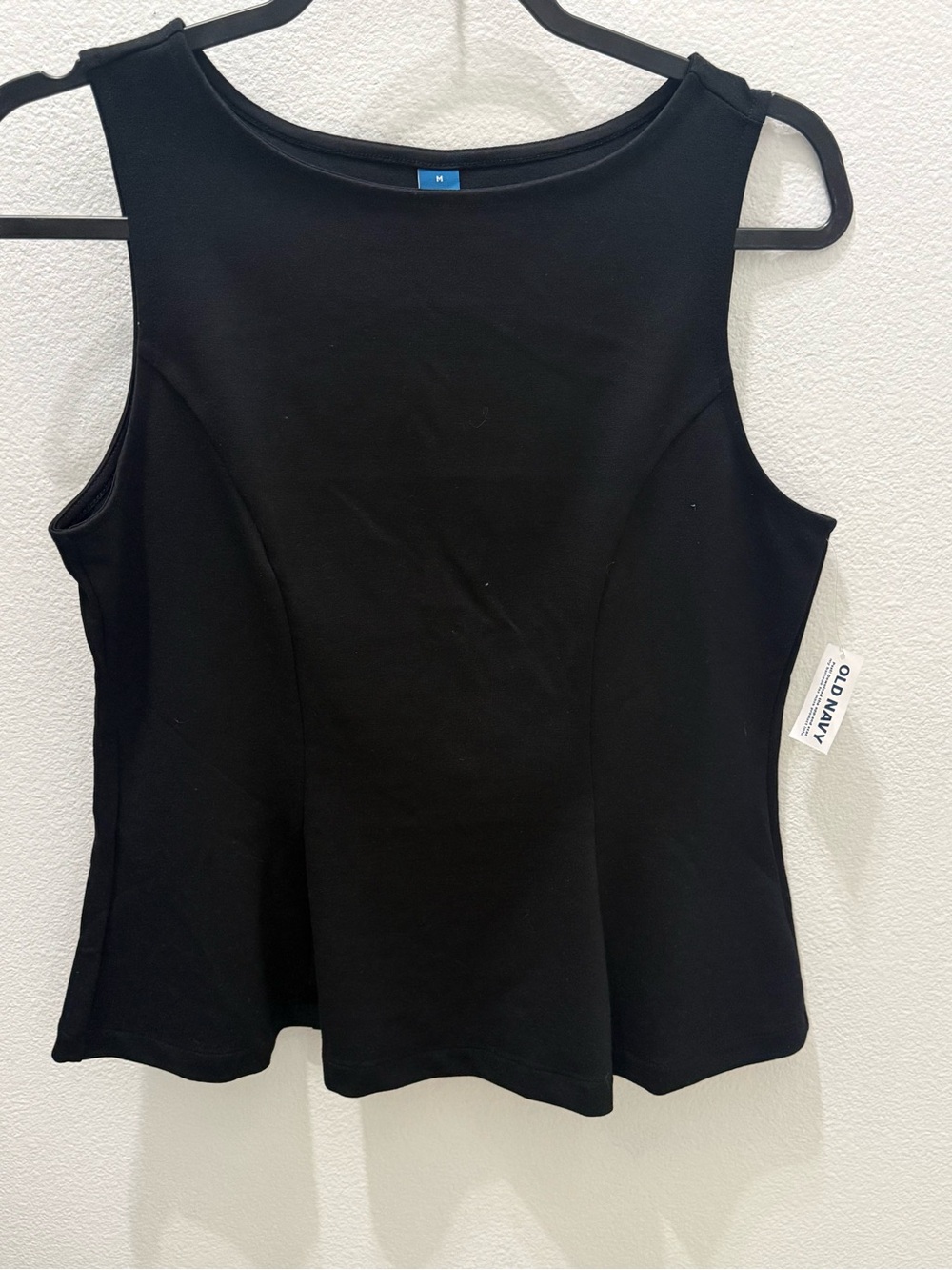 Old Navy Women's Black Sleeveless Peplum Tank